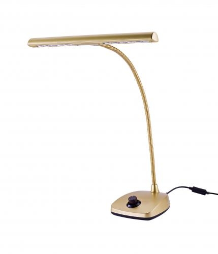 Pianolampe, mod. Jahn LED. Gull-farget silkematt